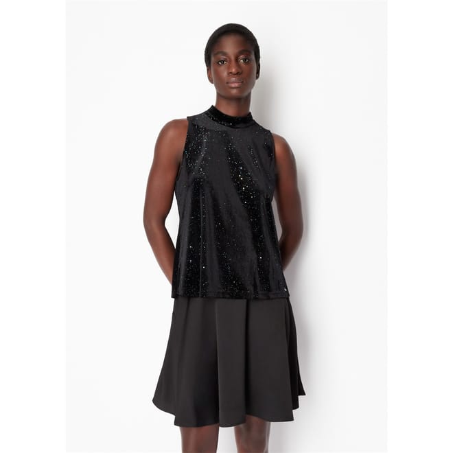 Ax High Neck Knee Length T-Shirt Dress