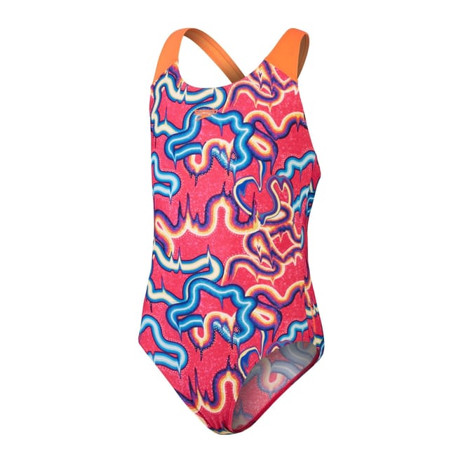 Digital Allover Abstract Patterned Swimsuit