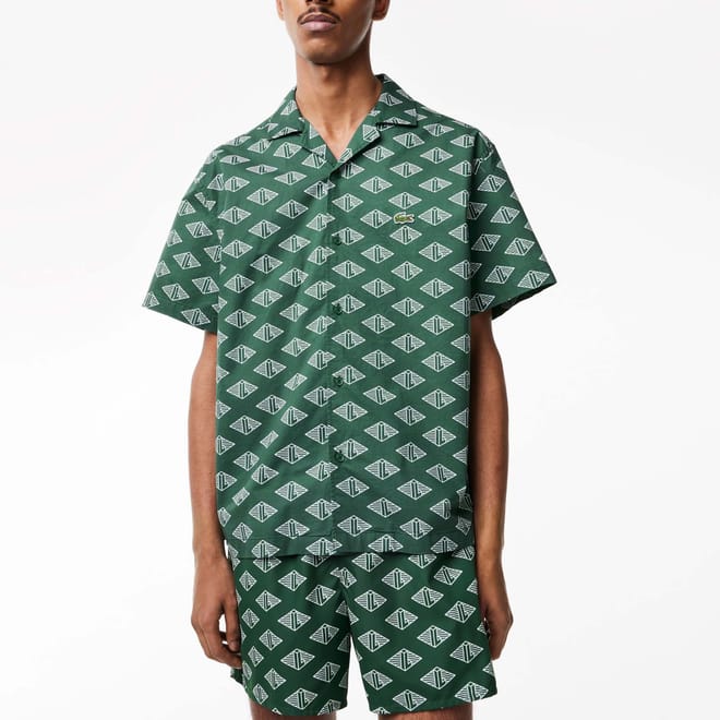 Short Sleeve Monogram Print Shirt