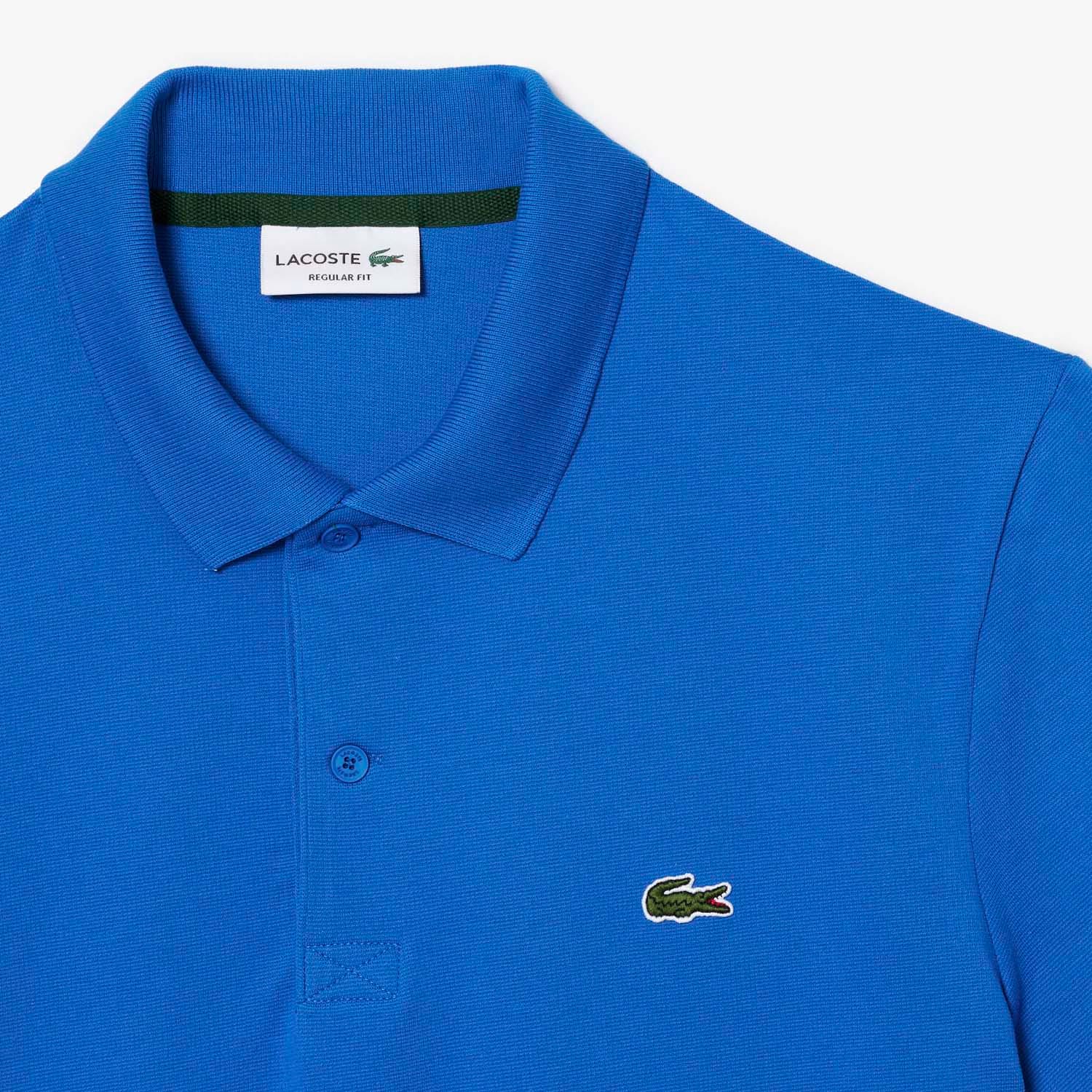 Lacoste Regular Fit Cotton Polyester Polo Shirt in Blue