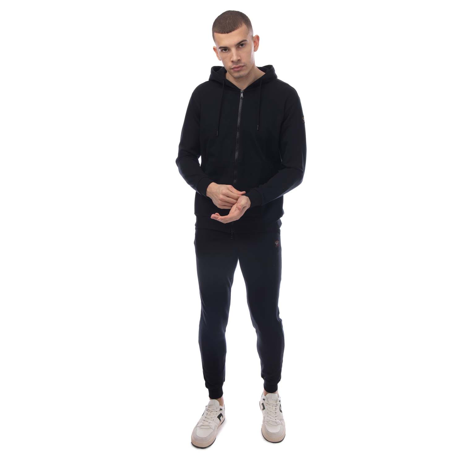 Black Paul and Shark Cotton Full Zip Tracksuit with Iconic Badge Get The Label