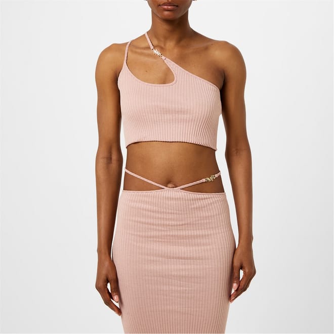 Asymmetric Cropped Slim Fit Tank
