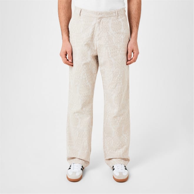 Paper Jacquard Regular Fit Trousers