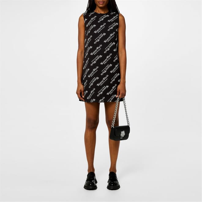 Knzo Verdy Crew Neck Mini A-Line Dress