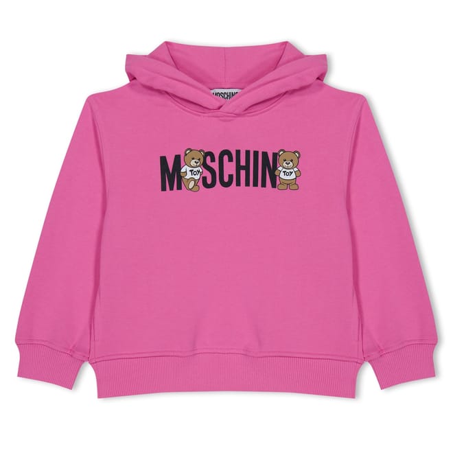 Teddy Bear Logo Print Hoodie Junior Girls
