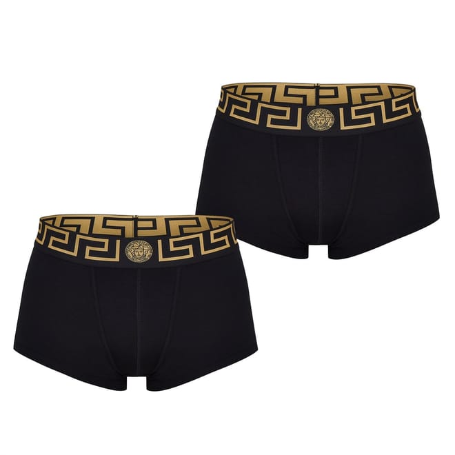 Two Pack Greca Waistband Trunks