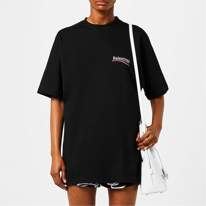 Political Logo Oversized T-Shirt
