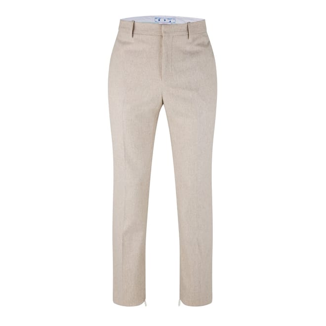 Slim Fit Solid Patterned Trousers
