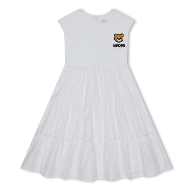 Teddy Bear Embroidered Dress Juniors