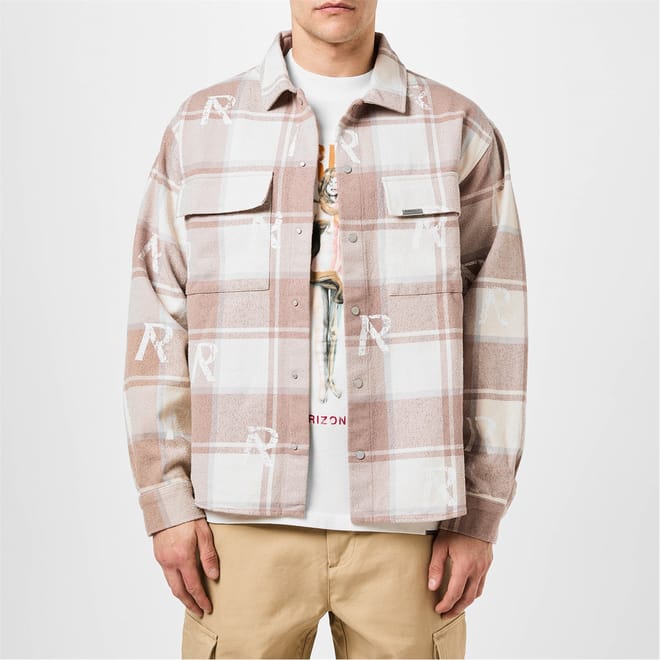 All Over Initial Flannel Shirt