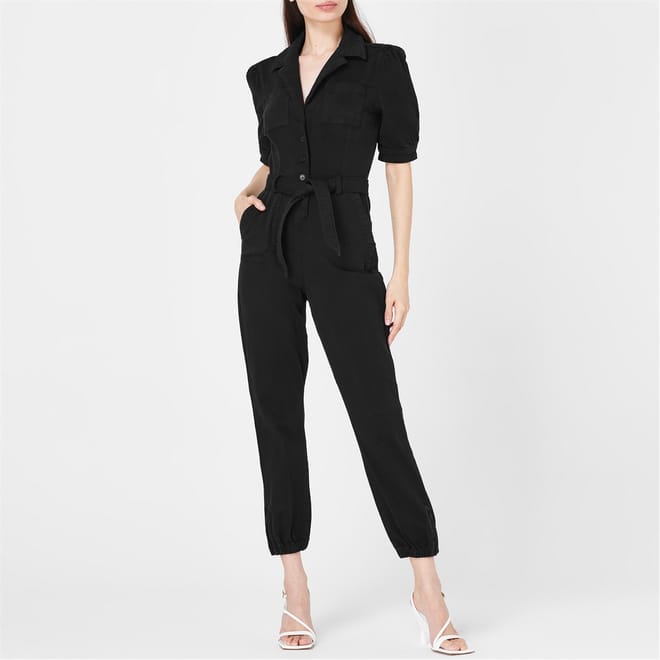 Mayslie Collared Short Sleeve Jumpsuit