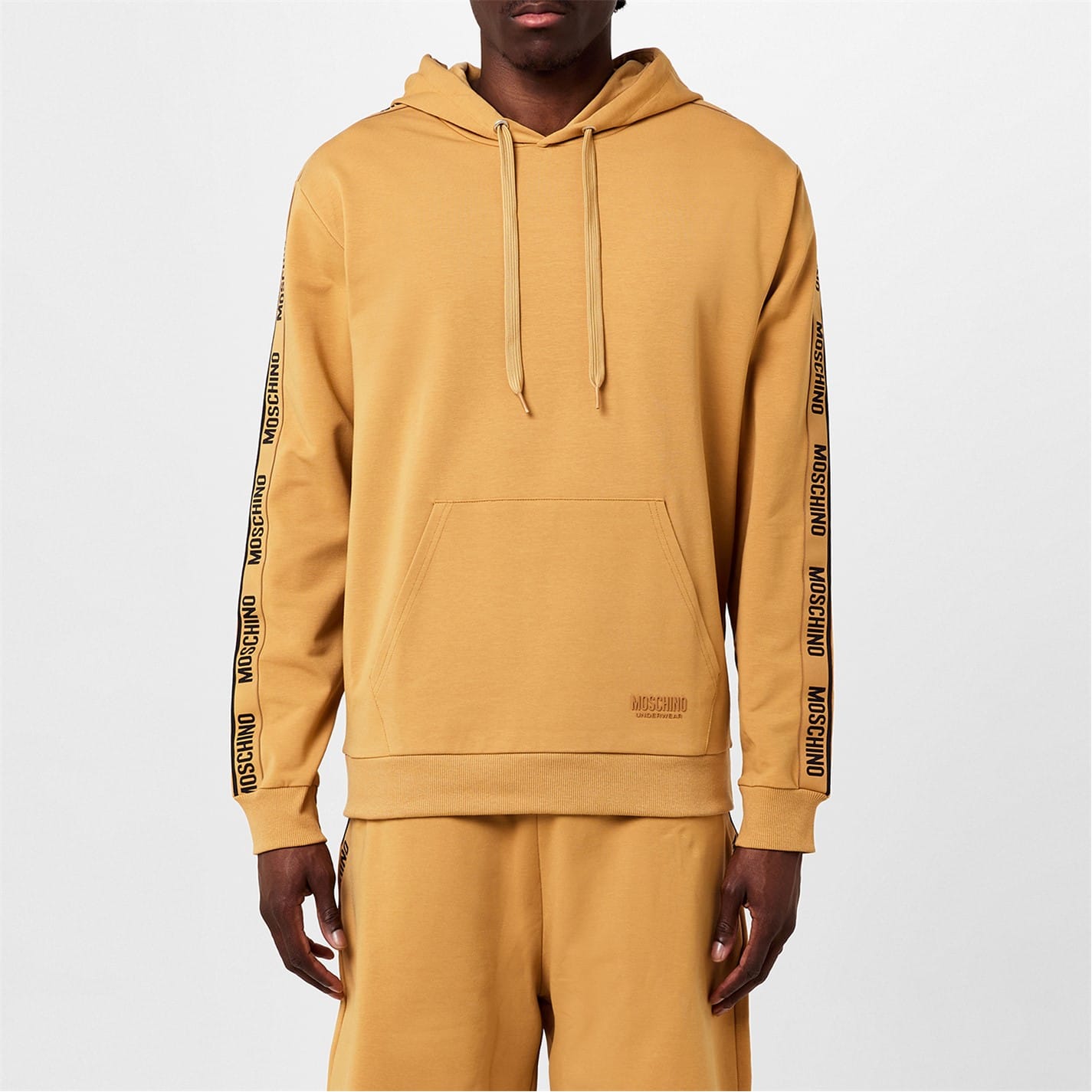 Brown Moschino Tape Hoodie Get The Label