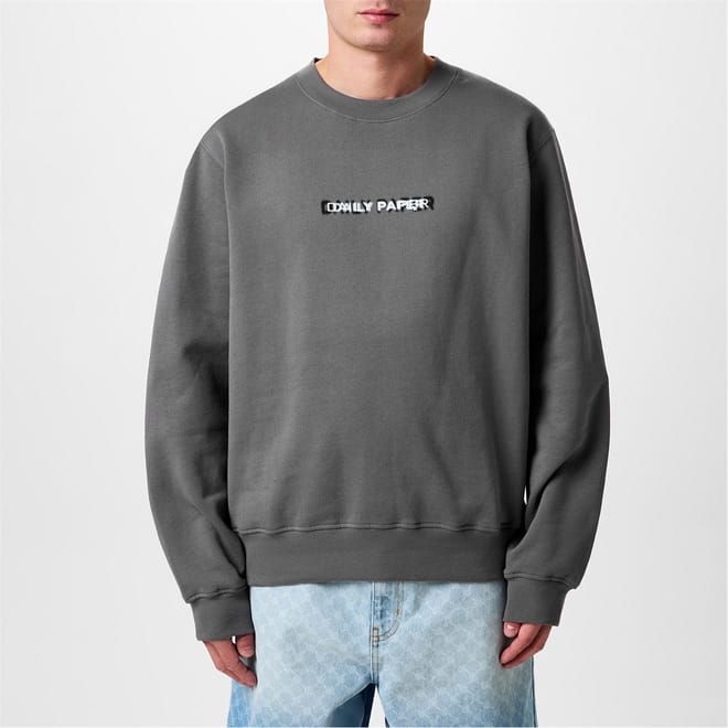 Paper Click Relaxed Fit Crew Neck Sweatshirt