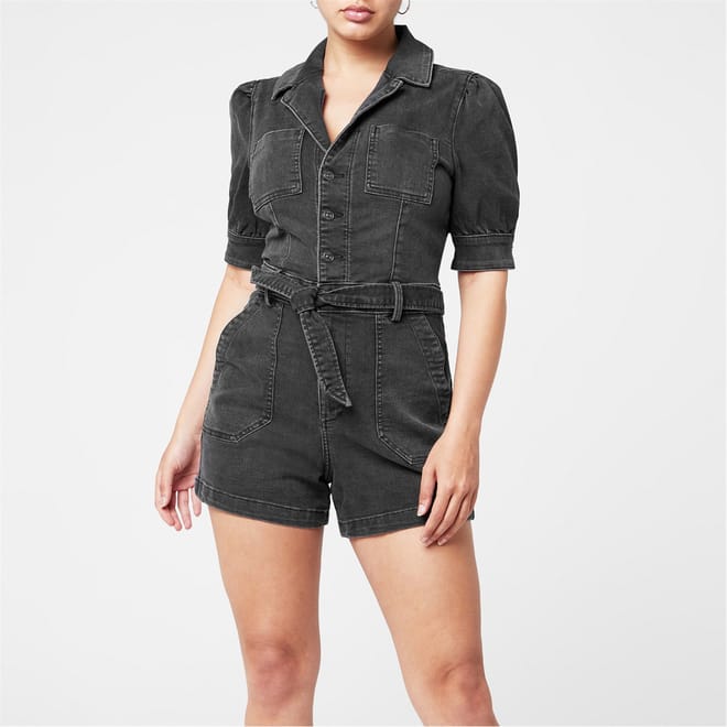 Mayslie Collared Short Sleeve Romper