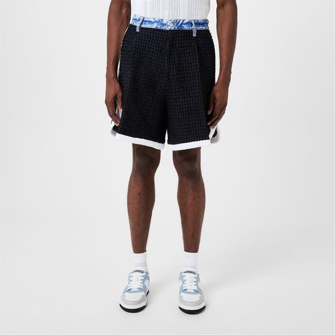 Contrasting Boucle Shorts