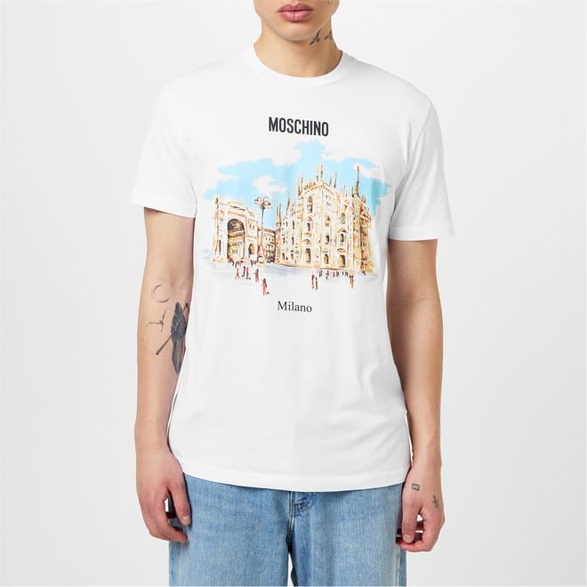 Regular Fit Crew Neck Paint T-Shirt