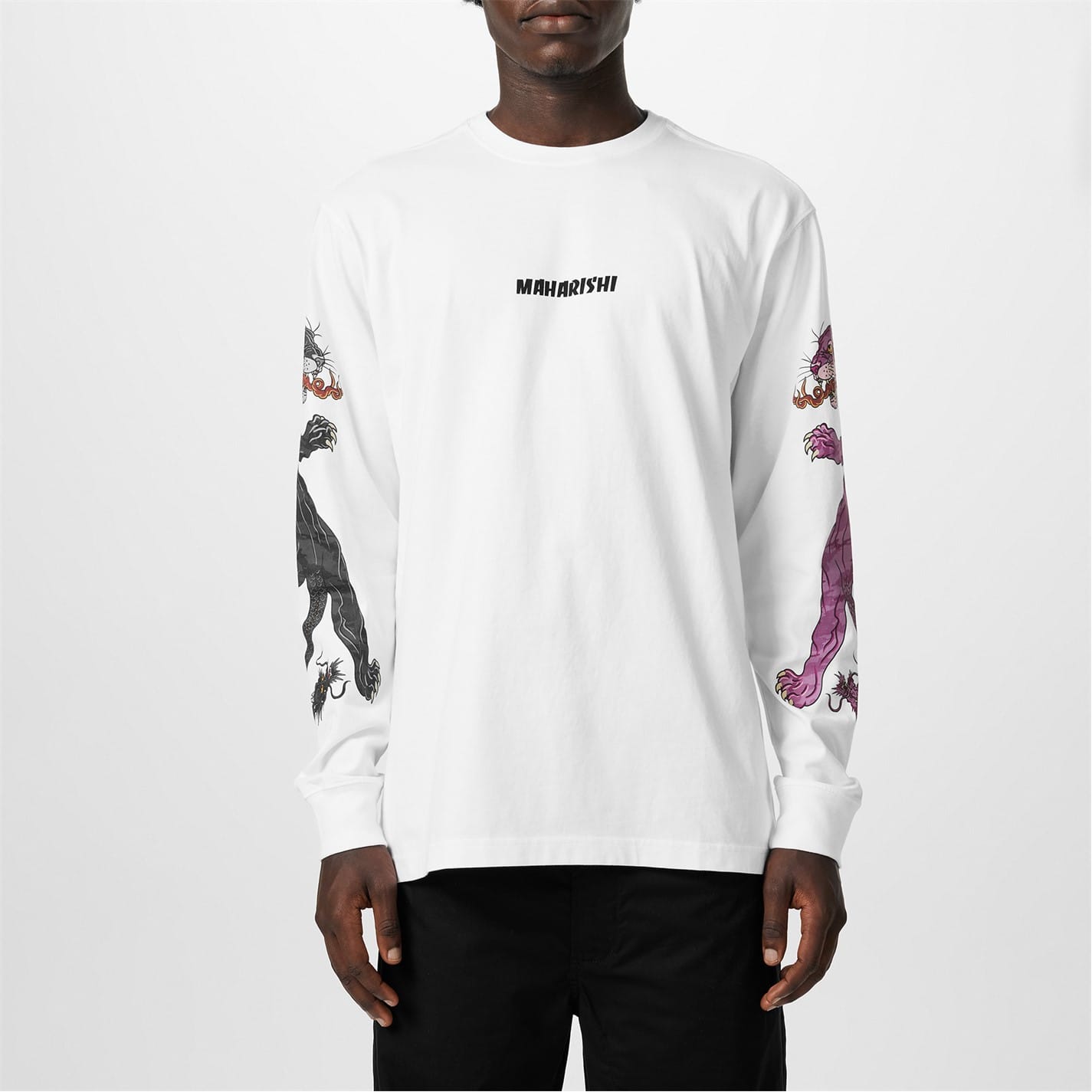 【Palace Maharishi】 Shaolin Tag Longsleeve White - 25SS Palace Maharishi Shaolin Longsleeve Black Men's - SS25 - US