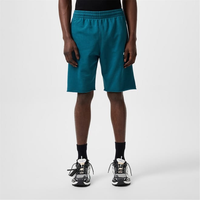 Frayed Hem Sweat Shorts with Elasticated Waistband