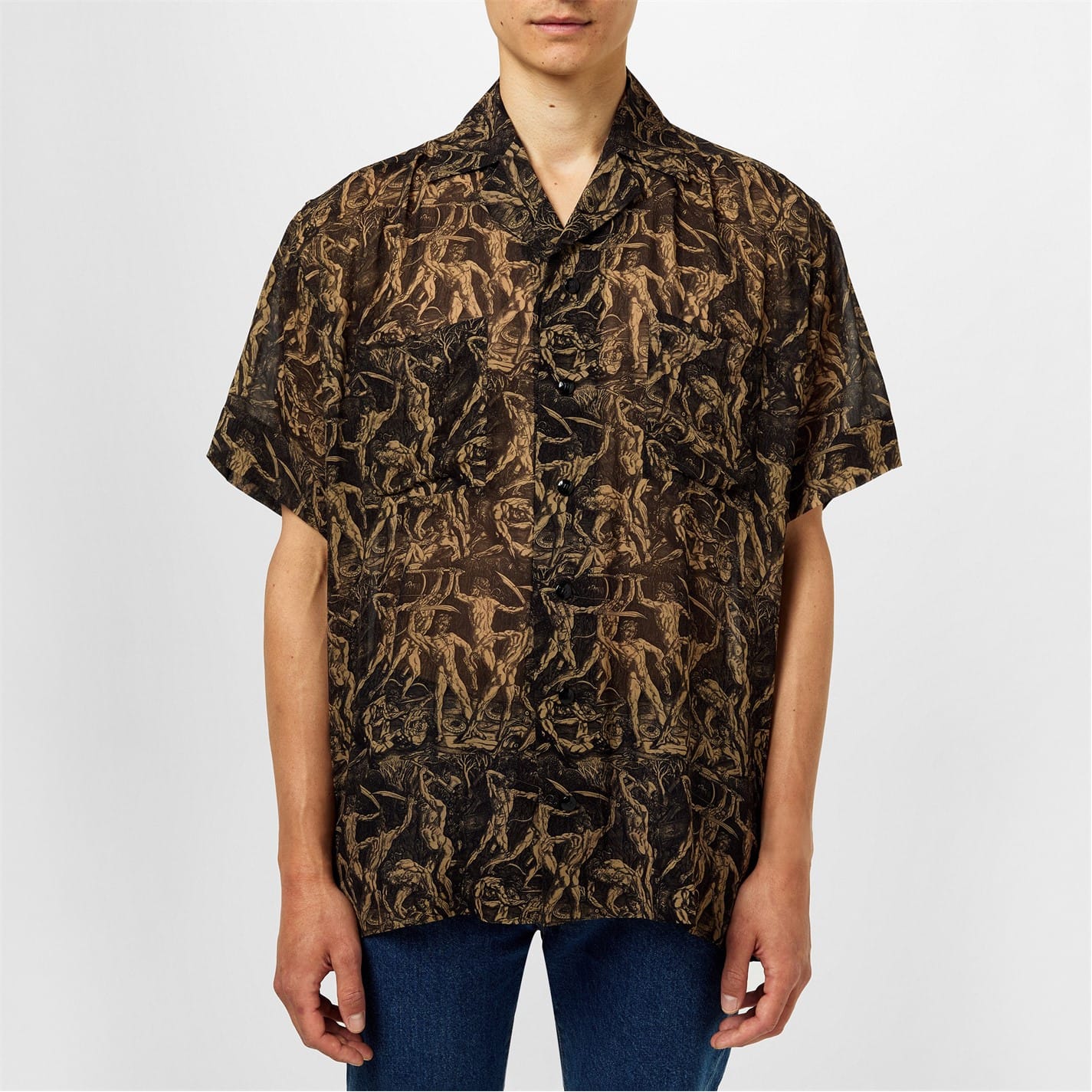 シャツ Vivienne Westwood Embellished Viscose Blend Camp Shirt Vivienne Westwood Embellished Viscose Blend Camp Shirt