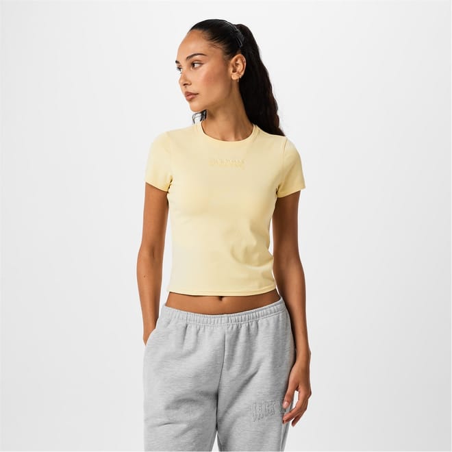 Graphic Cropped Slim Fit T-Shirt