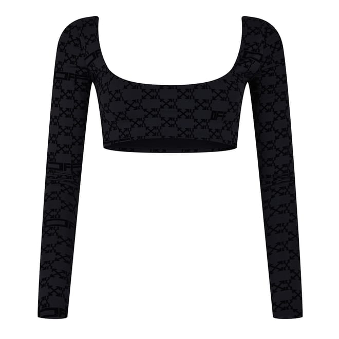 Off Mono Ls Crop Top