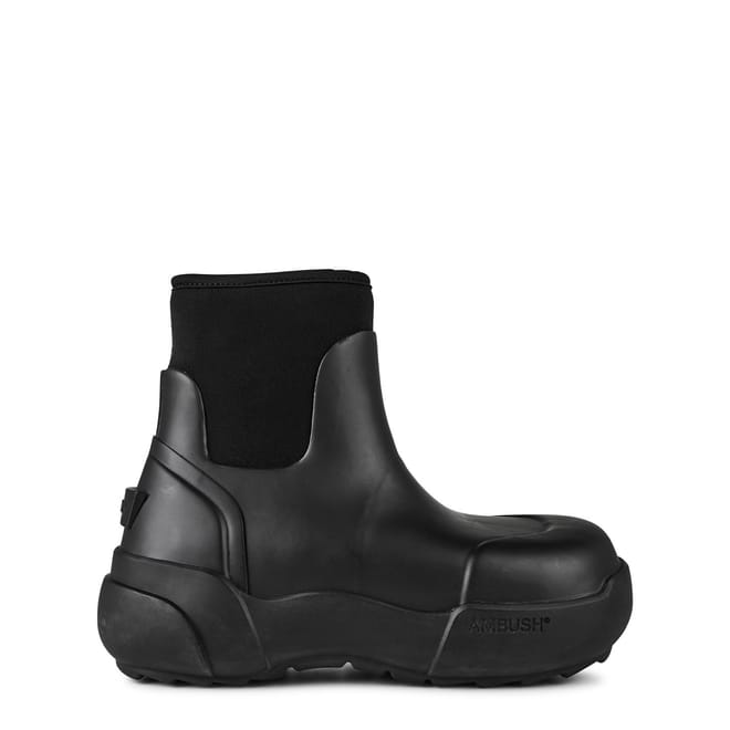 Ankle Rubber Boots with Block Heel