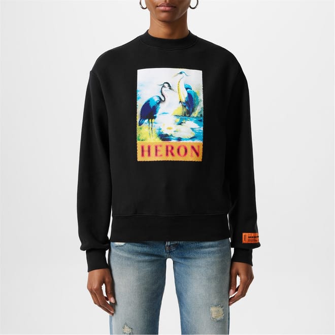 Halftone Relaxed Fit Crew Neck Sweatshirt