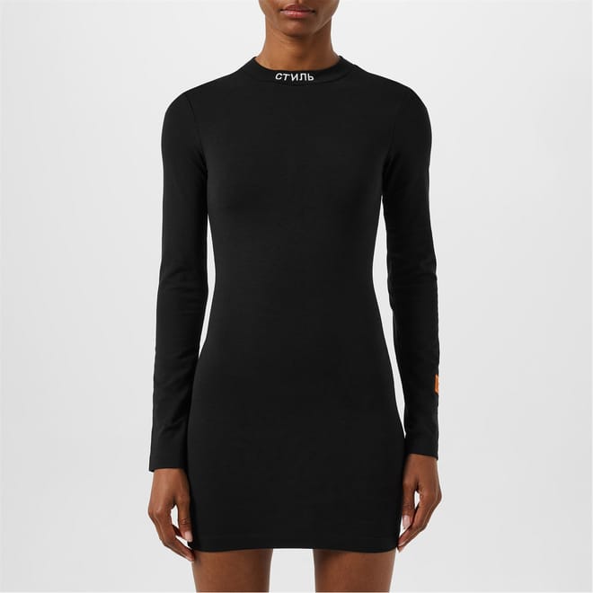 High Neck Mini Bodycon Dress