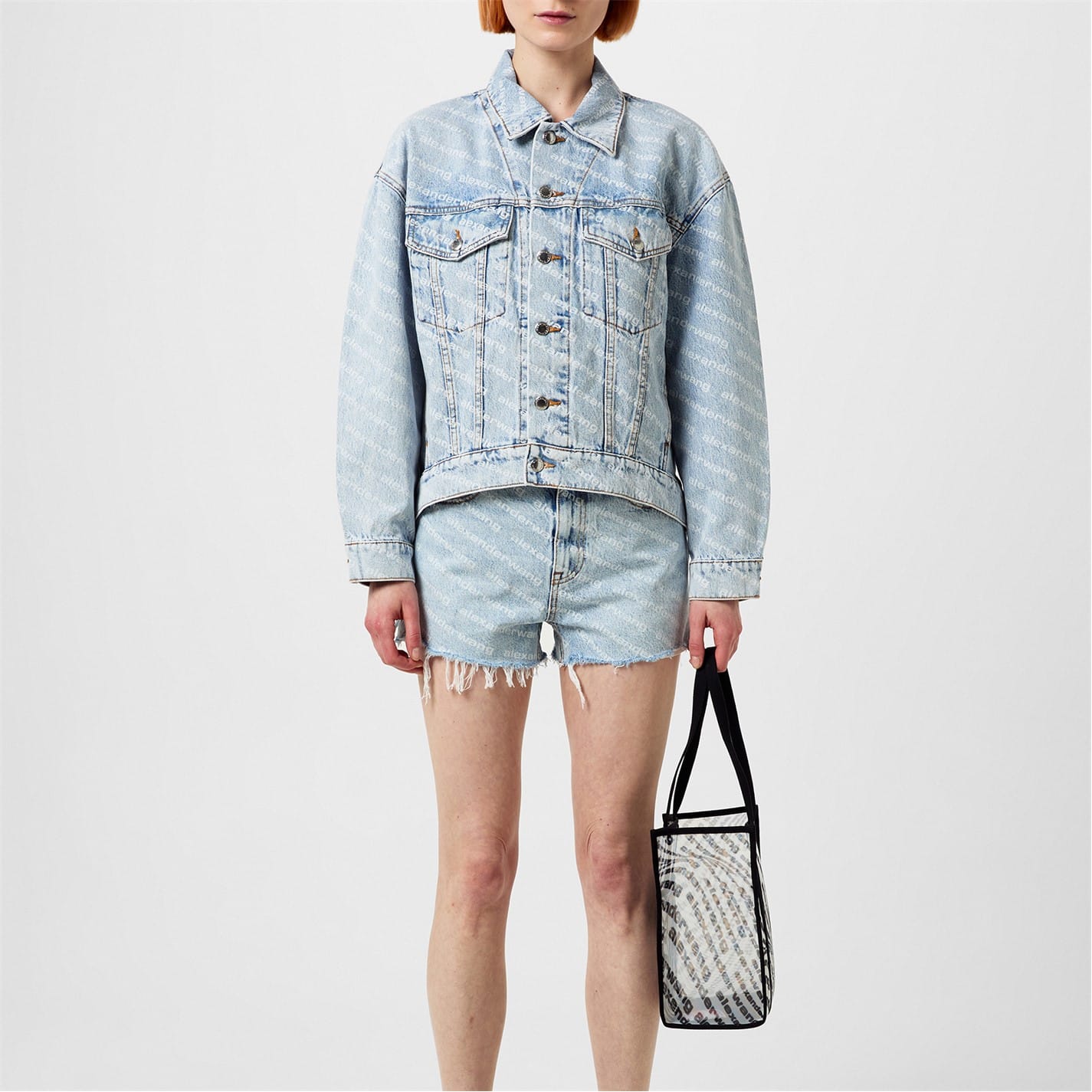 Alexander Wang Wang Logo Dnm Jacket in Blue