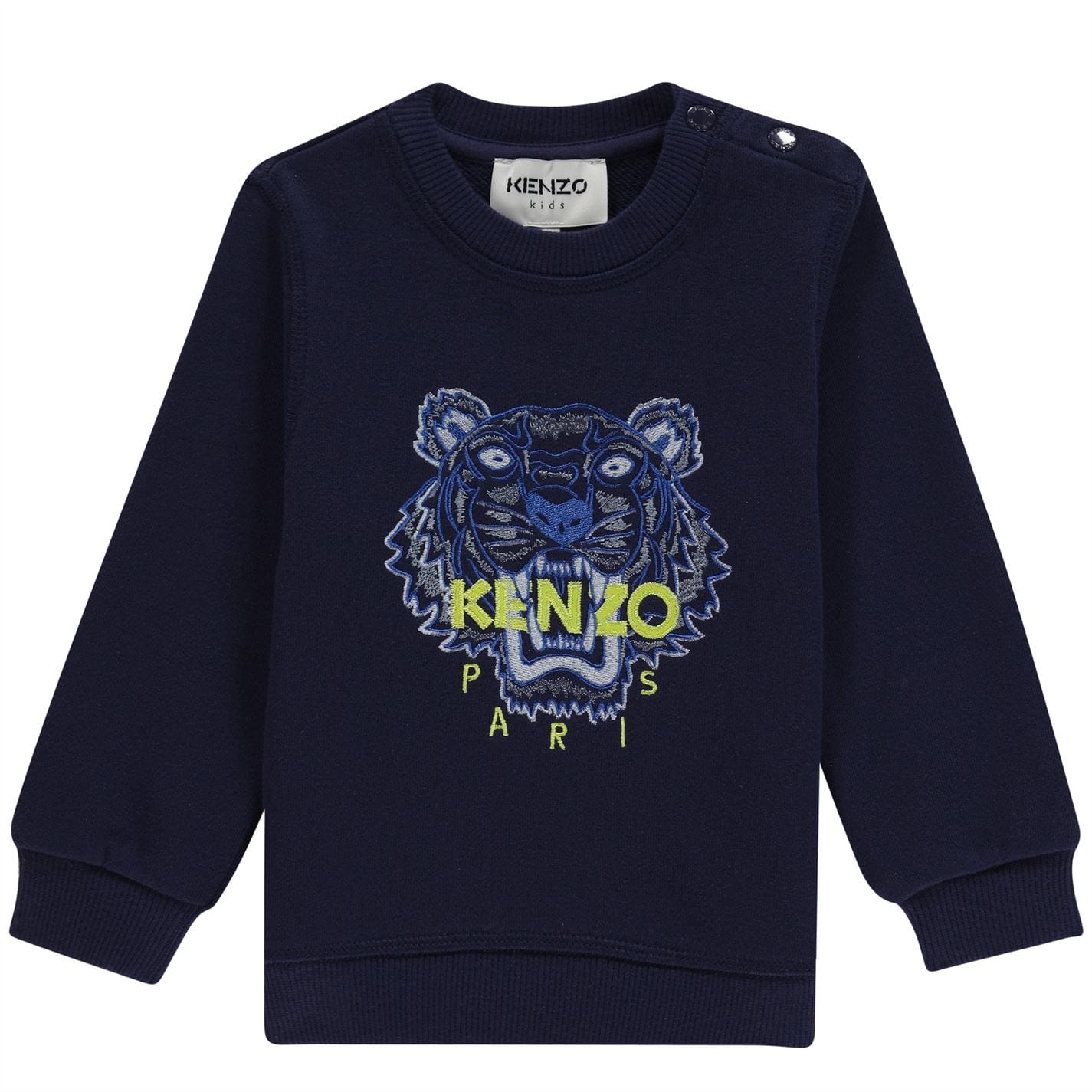 Blue Kenzo Boys Tiger Logo Sweatshirt Get The Label