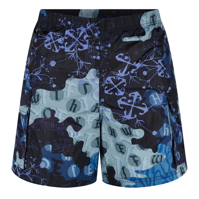 Camo Lettering Swim Short