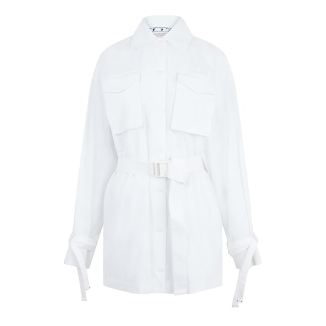 Poplin Collared Neck Mini Dress