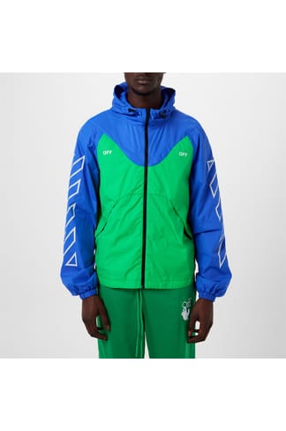 Green Off White Athlete Off Stamp Running Jacket Get The Label