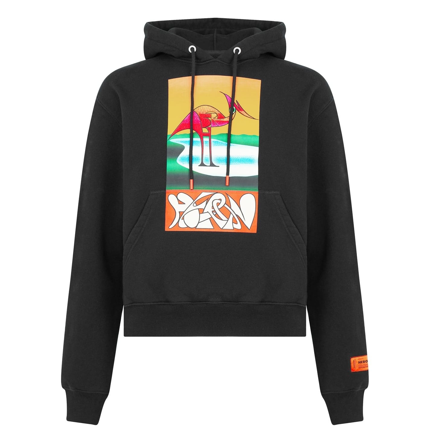 Black Heron Preston Abstract Heron Hoodie - Get The Label
