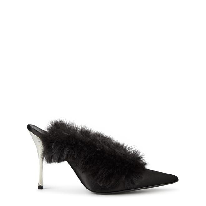 Magda Stiletto Heel Fluffy Mules