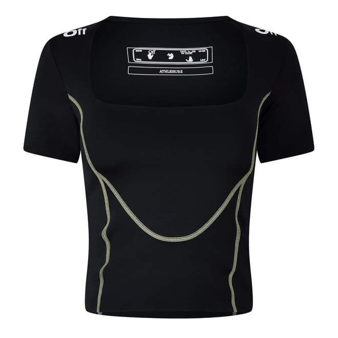 Cropped Square Neck Regular Fit T-Shirt