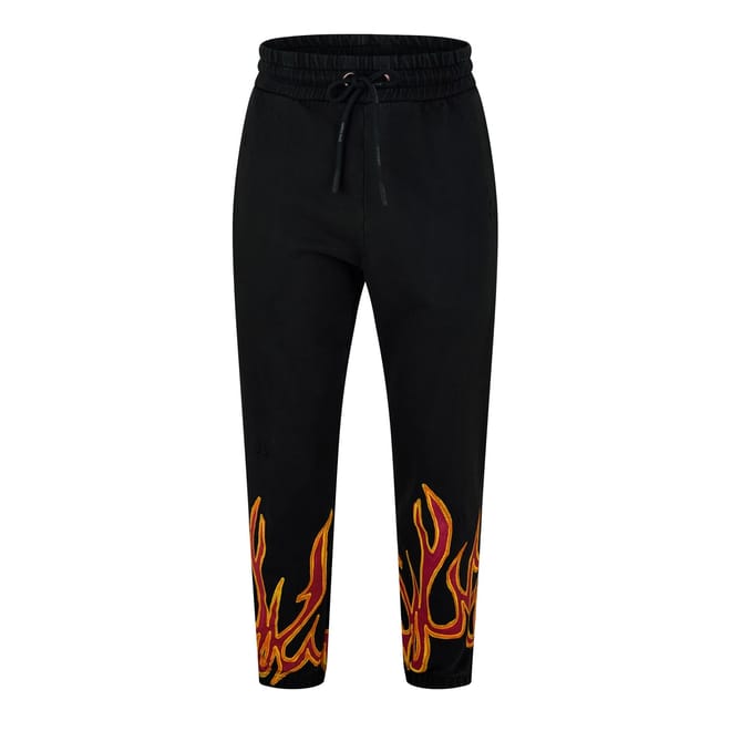 Flame Graphic Regular Fit Straight Pants