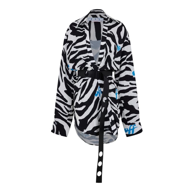 Zebra V-Neck Mini Dress