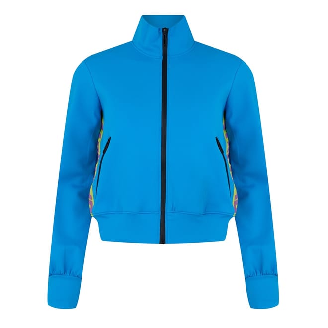 Mock Neck Ribbed Cuff Track Jacket