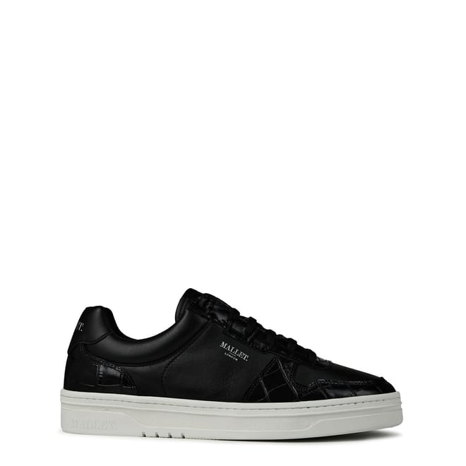 Mens Bentham Court Black Croc Sneakers