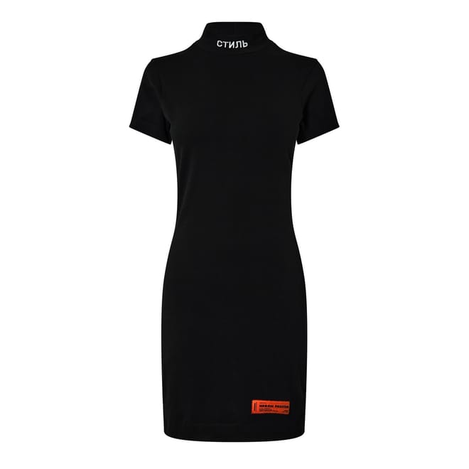 High Neck Mini T-Shirt Dress