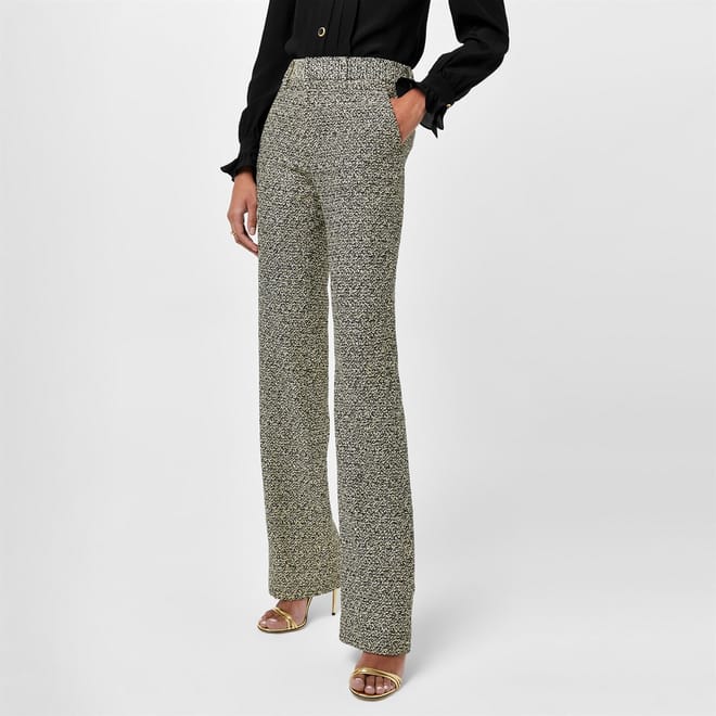 Sequin Tweed Regular Fit Trousers