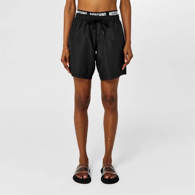 Plunging Neck Lettering Swim Short