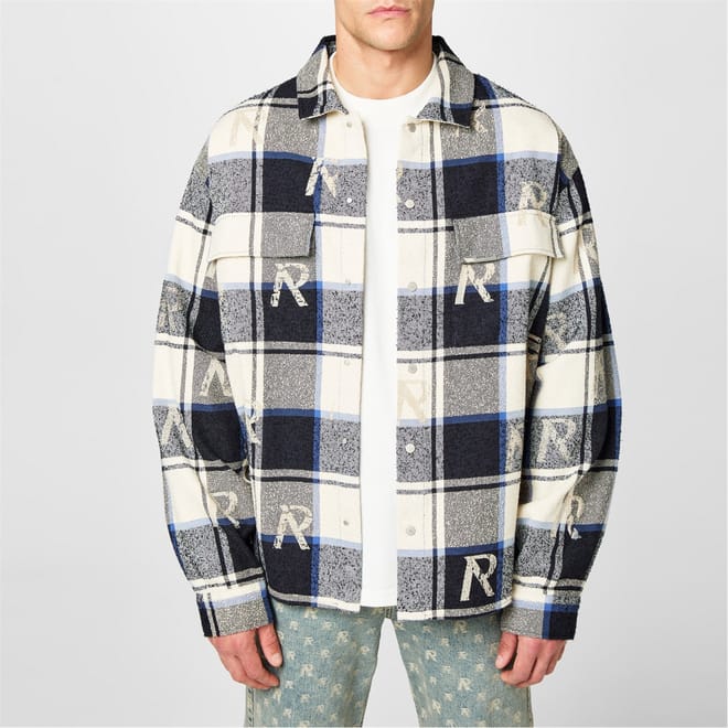 All Over Initial Flannel Shirt