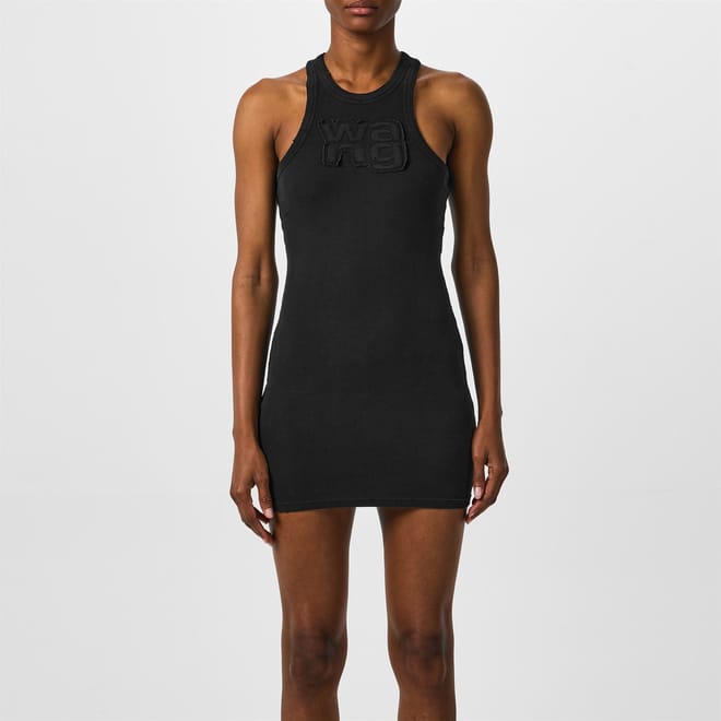 Wang Distress Lettering Mini Tank Dress