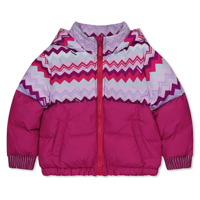Zigzag Print Puffer Jacket Juniors