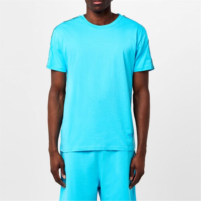 Tape Logo Lettering Crew Neck T-Shirt