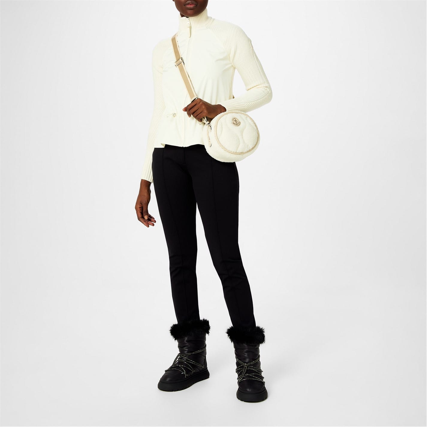 Cream Mackage Jorane Mixed Media Zip Jacket - Get The Label