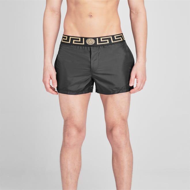 Greca Waistband Swim Shorts
