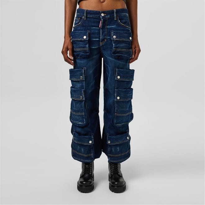 Denim Cargo Trousers